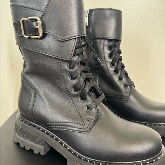 *NEW* La CANADIENNE Black Combat Moto Boots - Waterproof - Picture 5 of 9